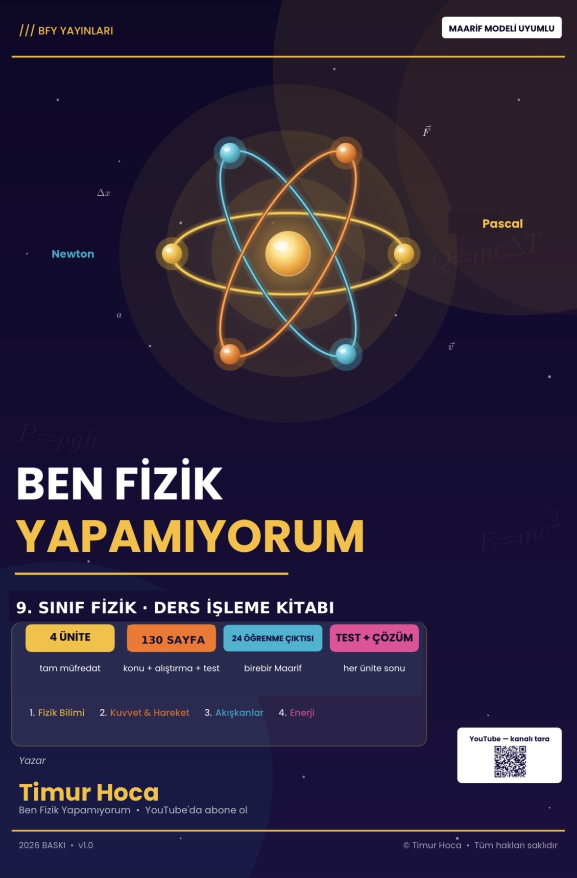 9. Sınıf Maarif Fizik Ders Kitabı’nın gerçek kapağı